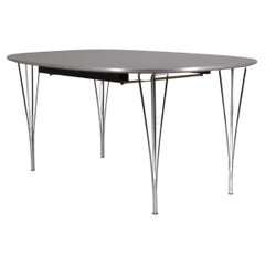 Piet Hein & Bruno Mathsson Ellipse Dining Table, black oak, Denmark