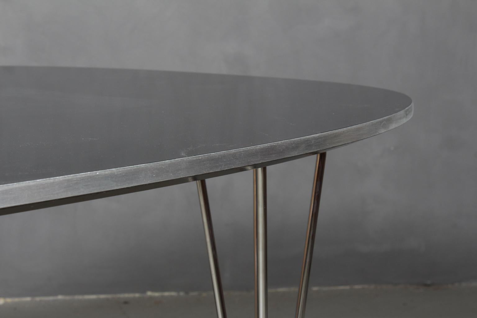 Danish Piet Hein & Bruno Mathsson Ellipse Dining Table For Sale