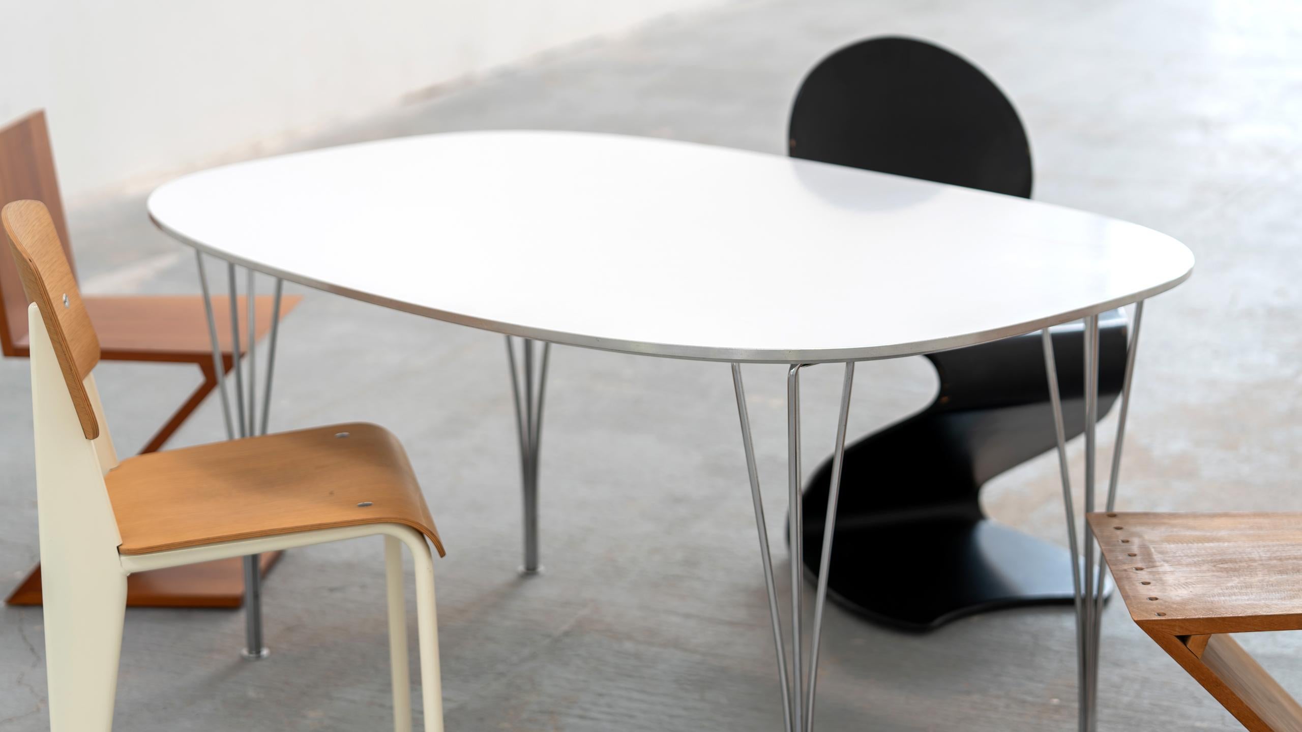 Piet Hein & Bruno Mathsson Super-Ellipse-Tisch 1968 Fritz Hansen Dänemark 150cm im Zustand „Gut“ in Munster, NRW