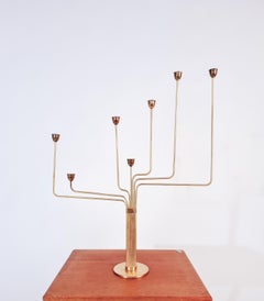Piet Hein, Candelabra Model Ursa Major, Solid Brass, Danish / Mid-Century Modern