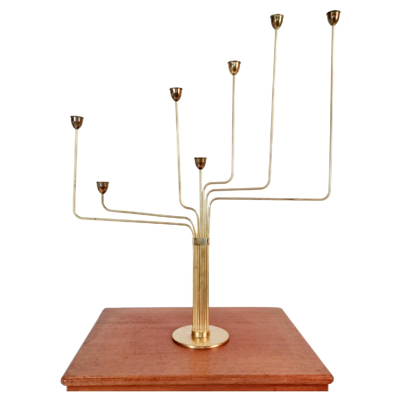Piet Hein, Candelabra Model Ursa Major, Solid Brass, Danish / Mid-Century Modern For Sale