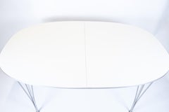 Piet Hein Dining Table Super Ellipse With White Laminate By Arne Jacobsen