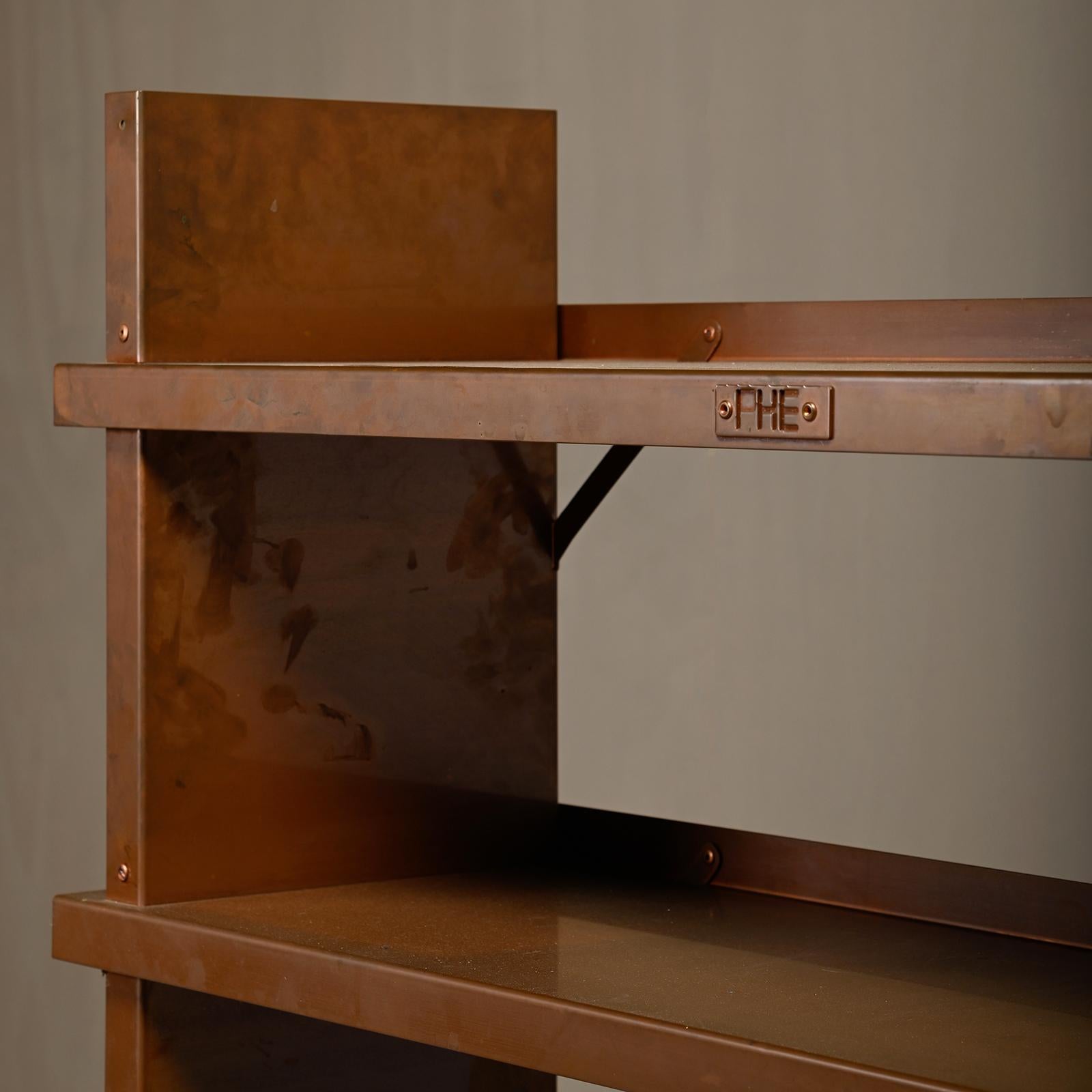 Piet Hein Eek 1408 Contemporary Bookshelf in patined solid copper, Dutch Design 5