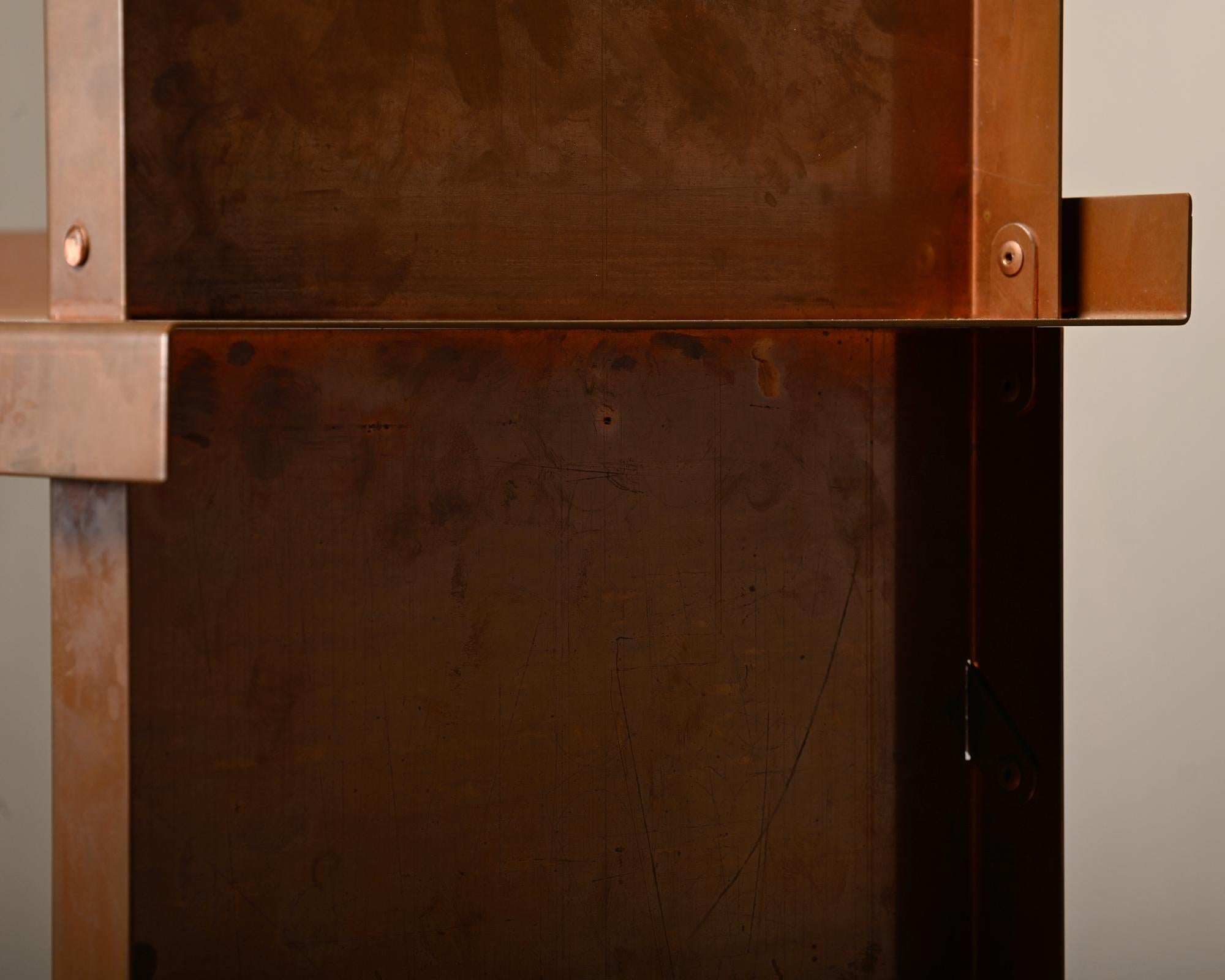 Piet Hein Eek 1408 Contemporary Bookshelf in patined solid copper, Dutch Design 8