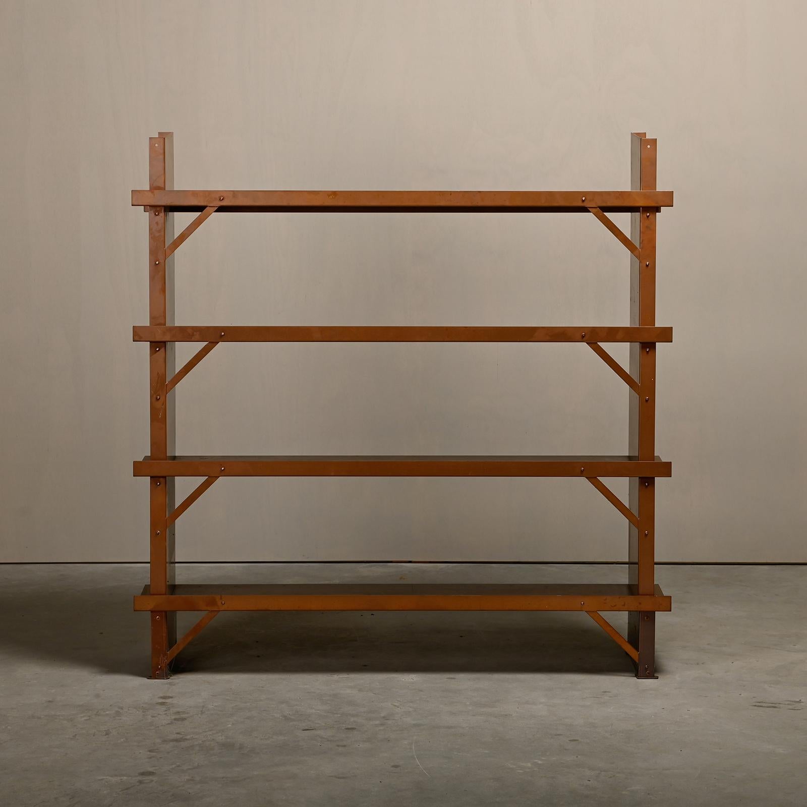 Copper Piet Hein Eek 1408 Contemporary Bookshelf in patined solid copper, Dutch Design