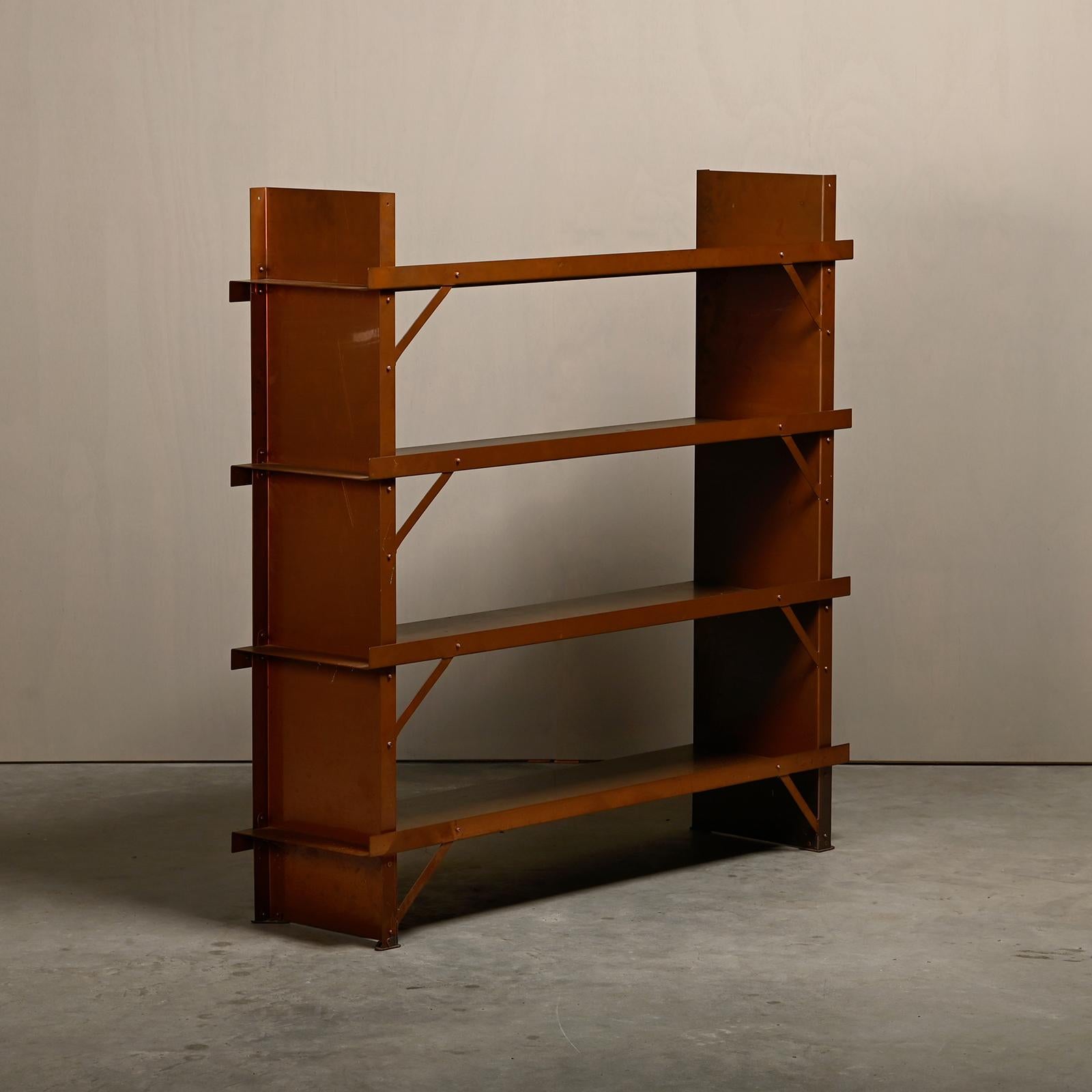 Piet Hein Eek 1408 Contemporary Bookshelf in patined solid copper, Dutch Design 1