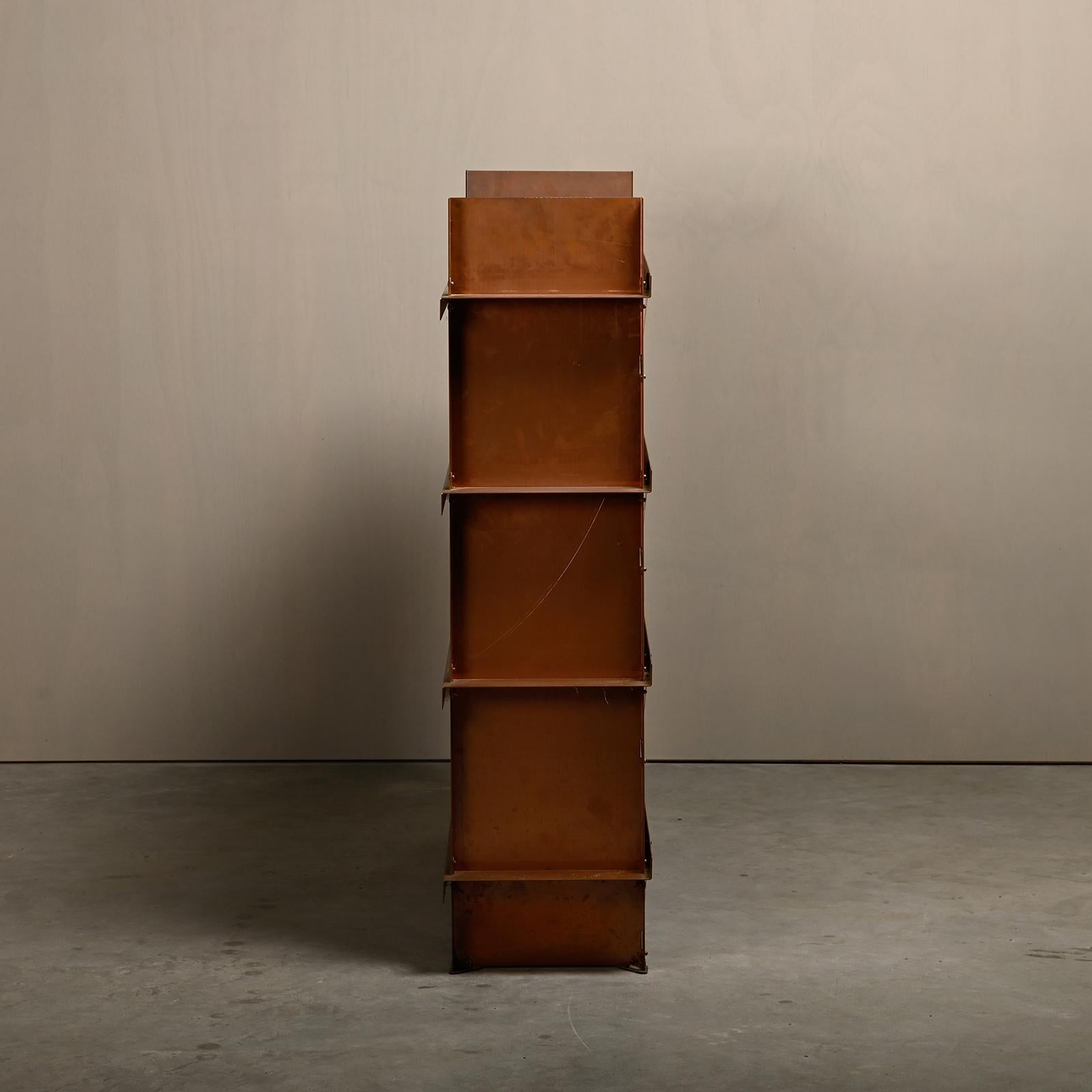 Piet Hein Eek 1408 Contemporary Bookshelf in patined solid copper, Dutch Design 2