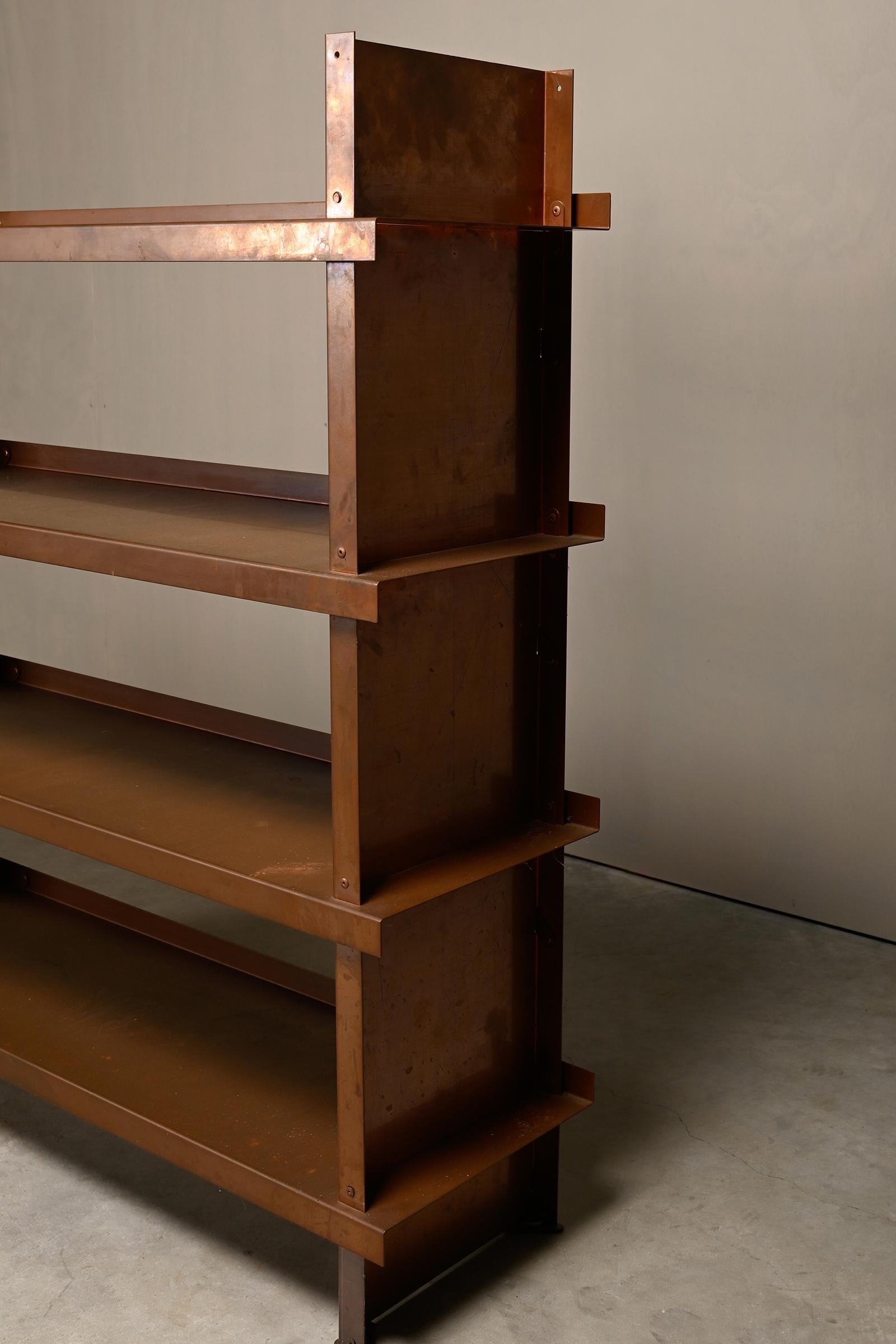 Piet Hein Eek 1408 Contemporary Bookshelf in patined solid copper, Dutch Design 4