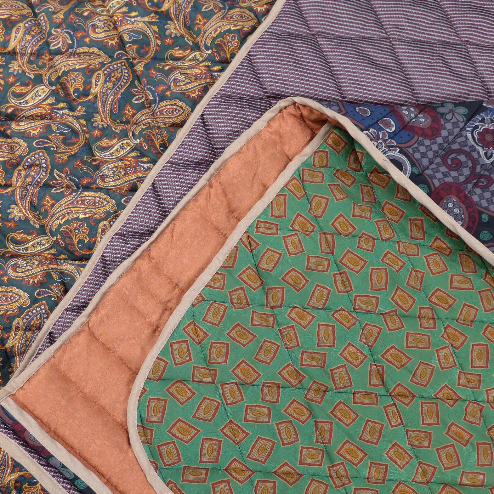 Quilted Piet Hein Eek Italian Silk Quilt Blanket For Sale