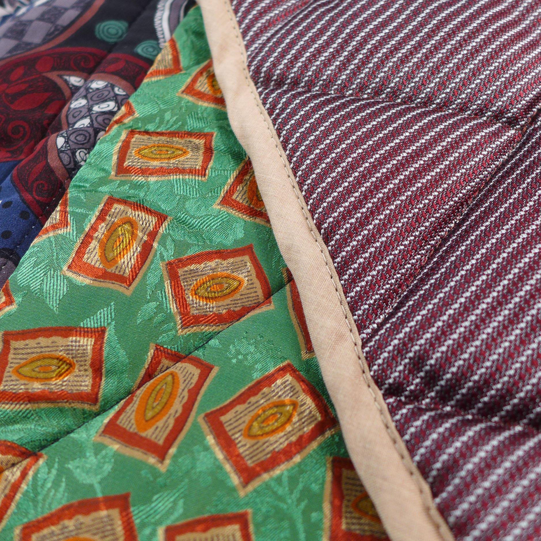 Piet Hein Eek Italian Silk Quilt Blanket For Sale 1