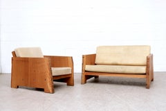 Piet Hein Eek Live Edge Natural Wood Lounge Chair