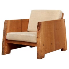 Piet Hein Eek Live Edge Natural Wood Lounge Chair
