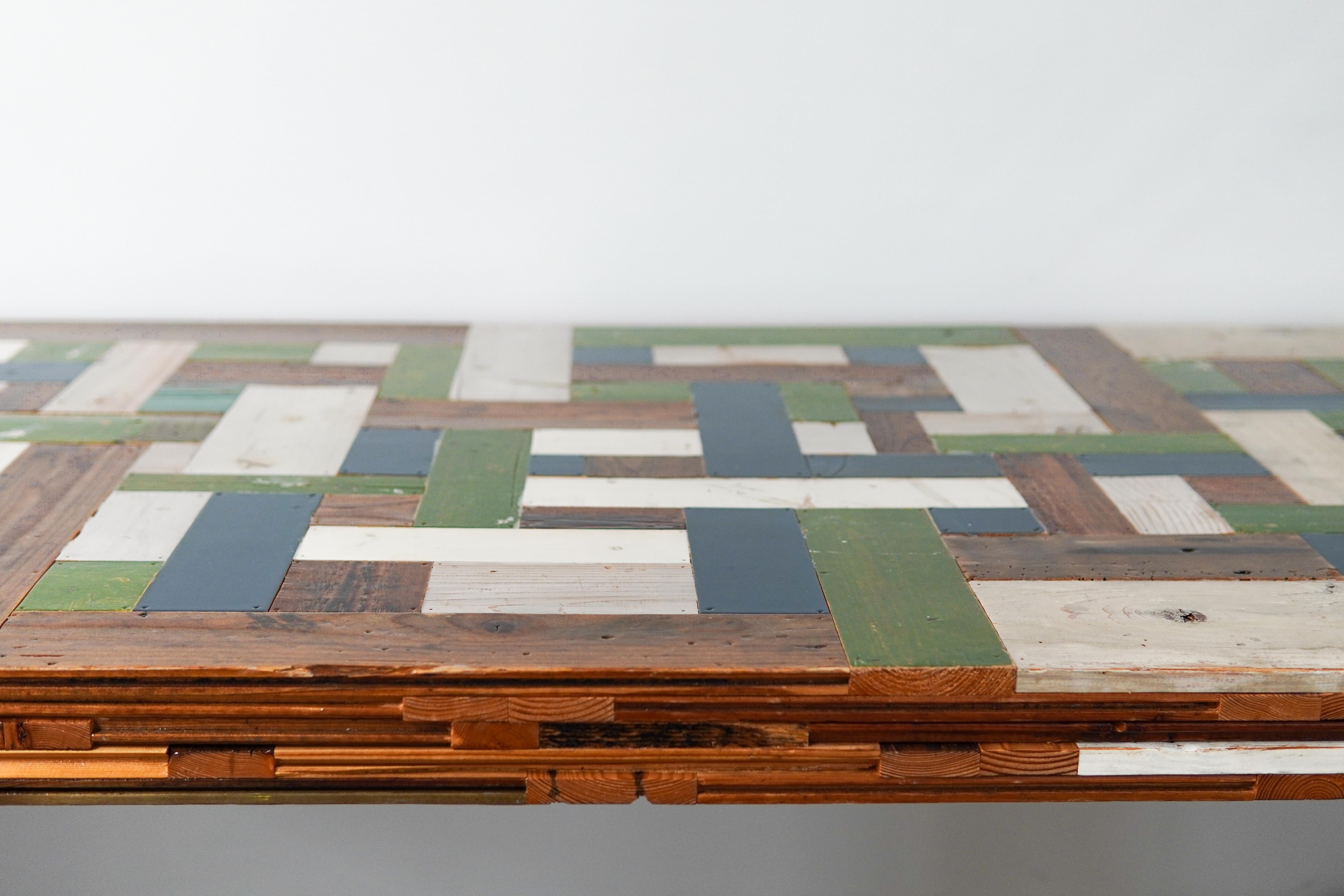 Dutch Piet Hein Eek Scrap Table For Sale