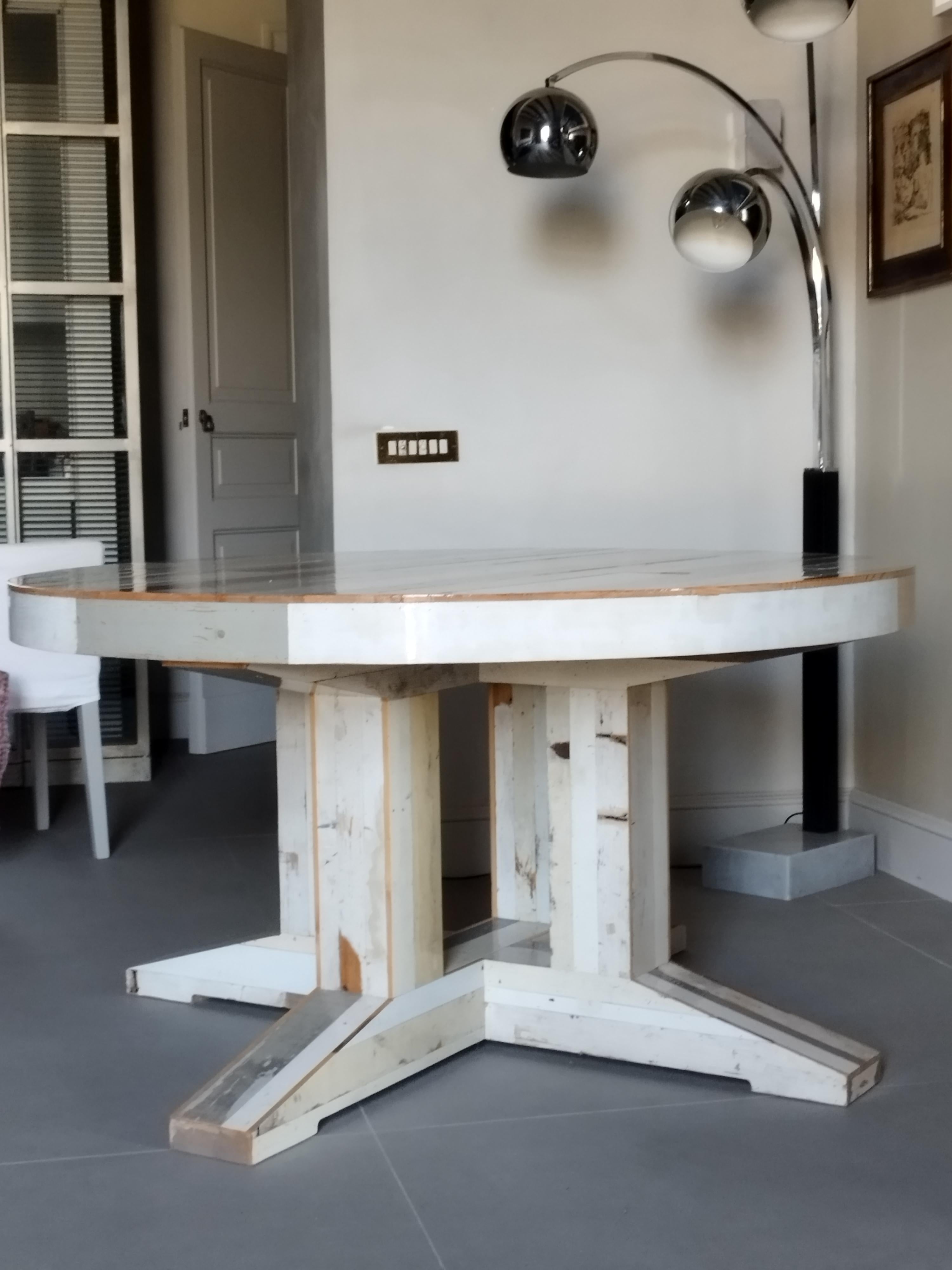 Néerlandais Piet Hein Eek table en bois de récupération Mod.2630f, Pays-Bas, 2000 en vente