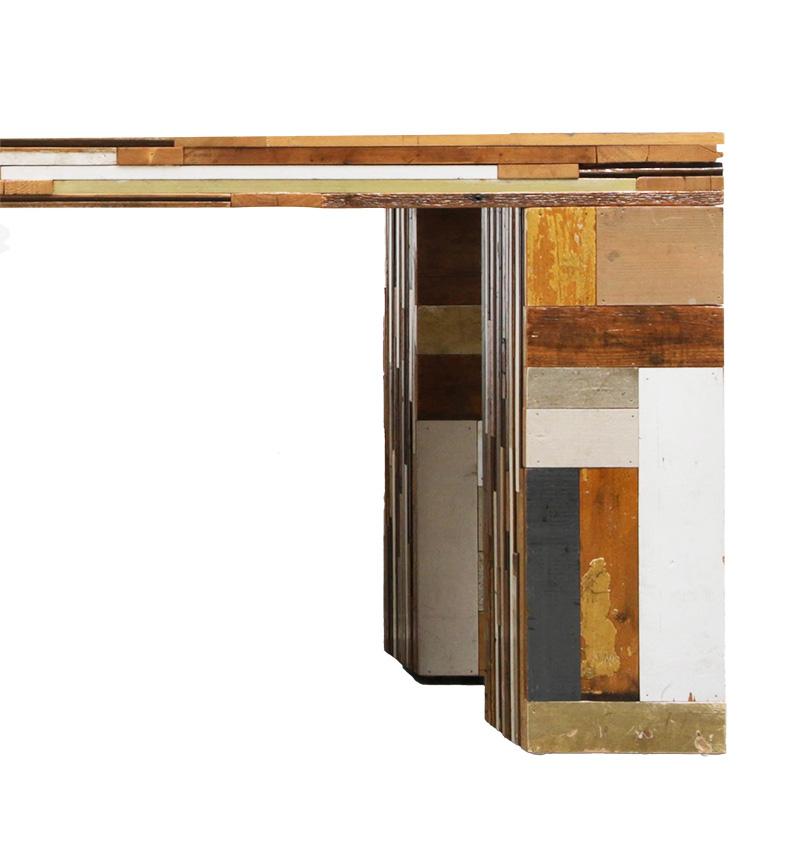 Piet Hein Eek Tisch oder Schreibtisch aus Eichen-Altholz im Zustand „Gut“ im Angebot in Delft, NL