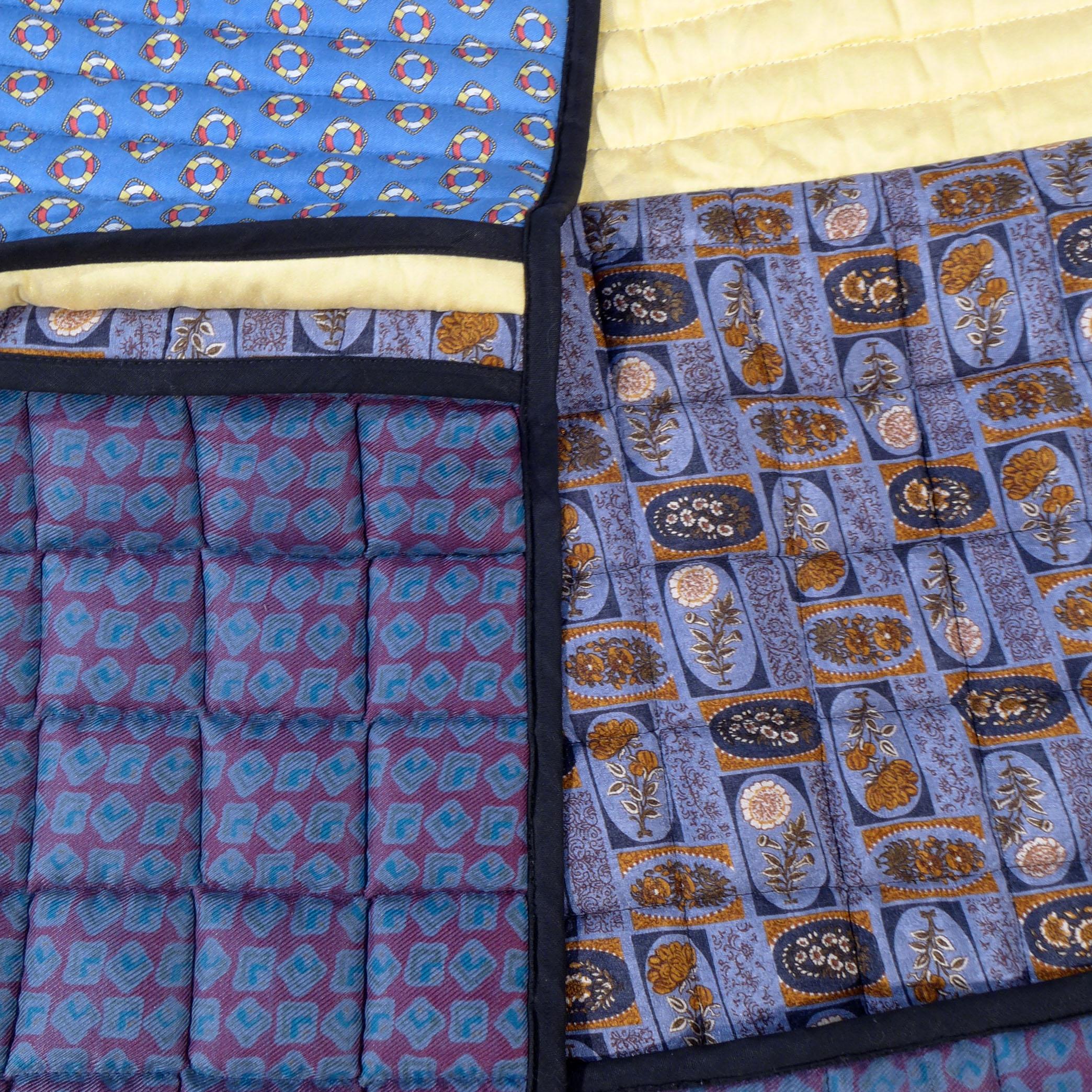 Piet Hein Eek Vintage Italian Silk Quilt Blanket im Angebot 3