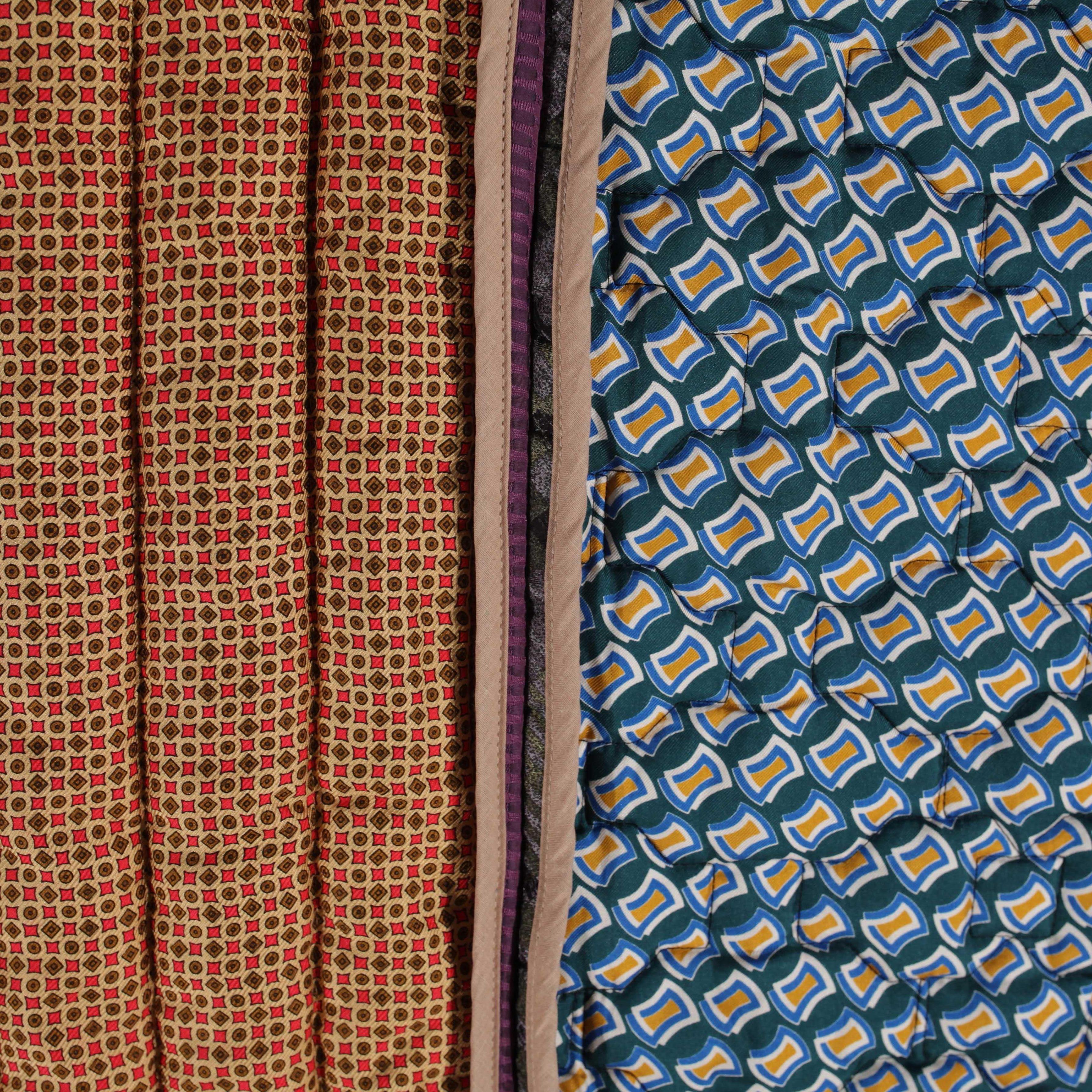 Modern Piet Hein Eek Vintage Italian Silk Quilt Blanket For Sale
