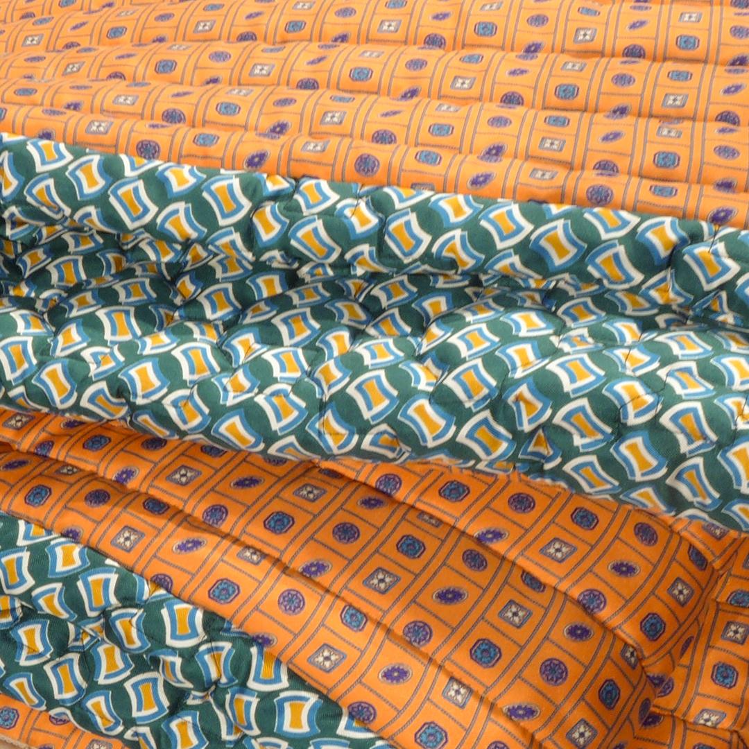Dutch Piet Hein Eek Vintage Italian Silk Quilt Blanket For Sale