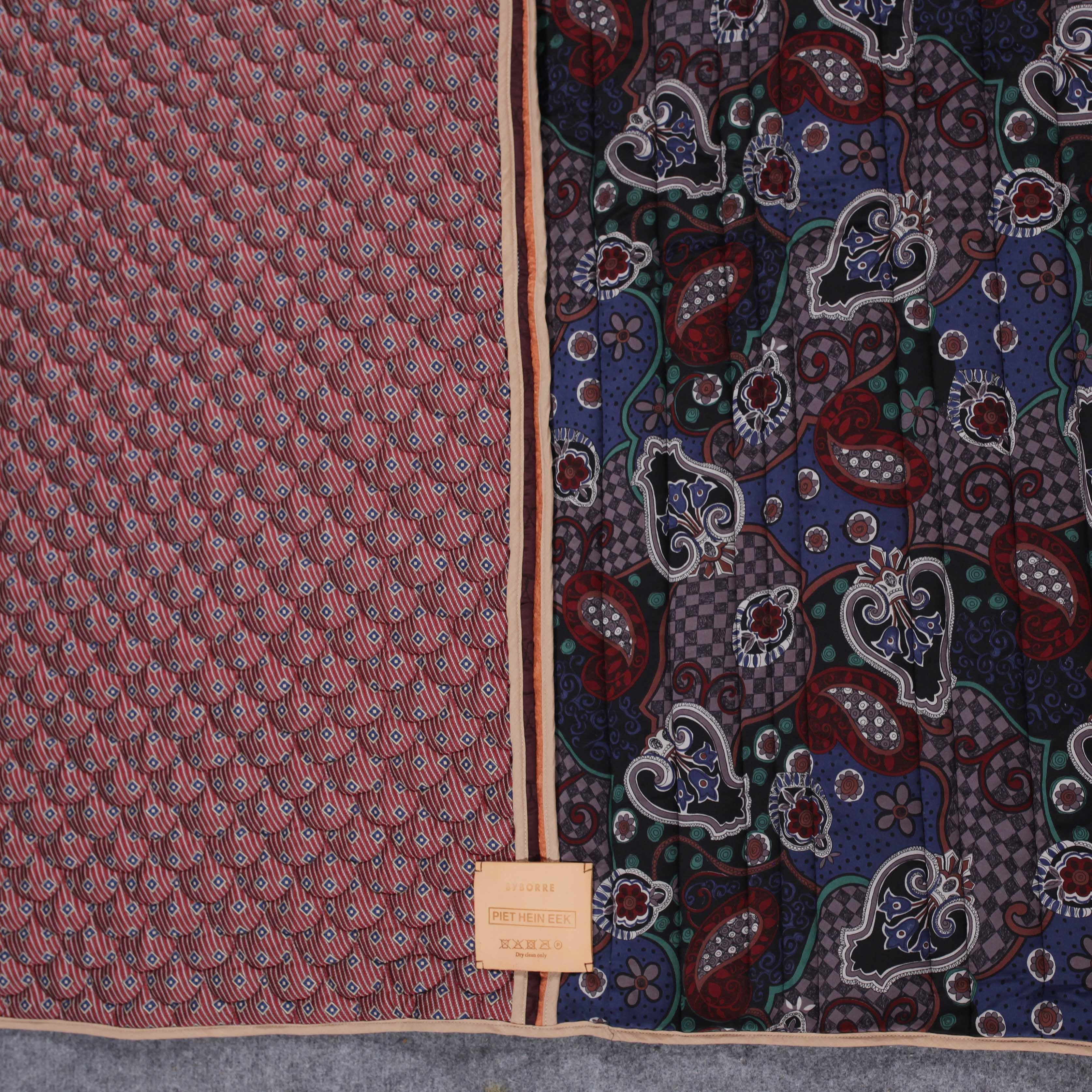 Dutch Piet Hein Eek Vintage Italian Silk Quilt Blanket For Sale