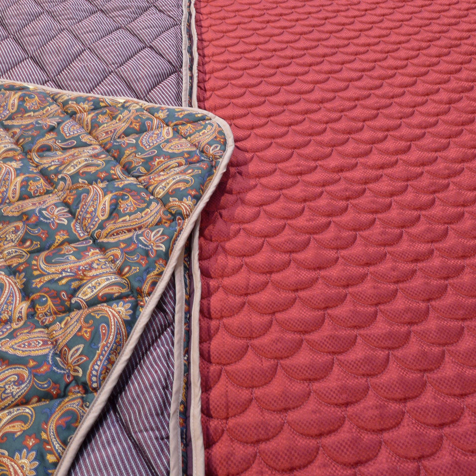 Dutch Piet Hein Eek Vintage Italian Silk Quilt Blanket For Sale