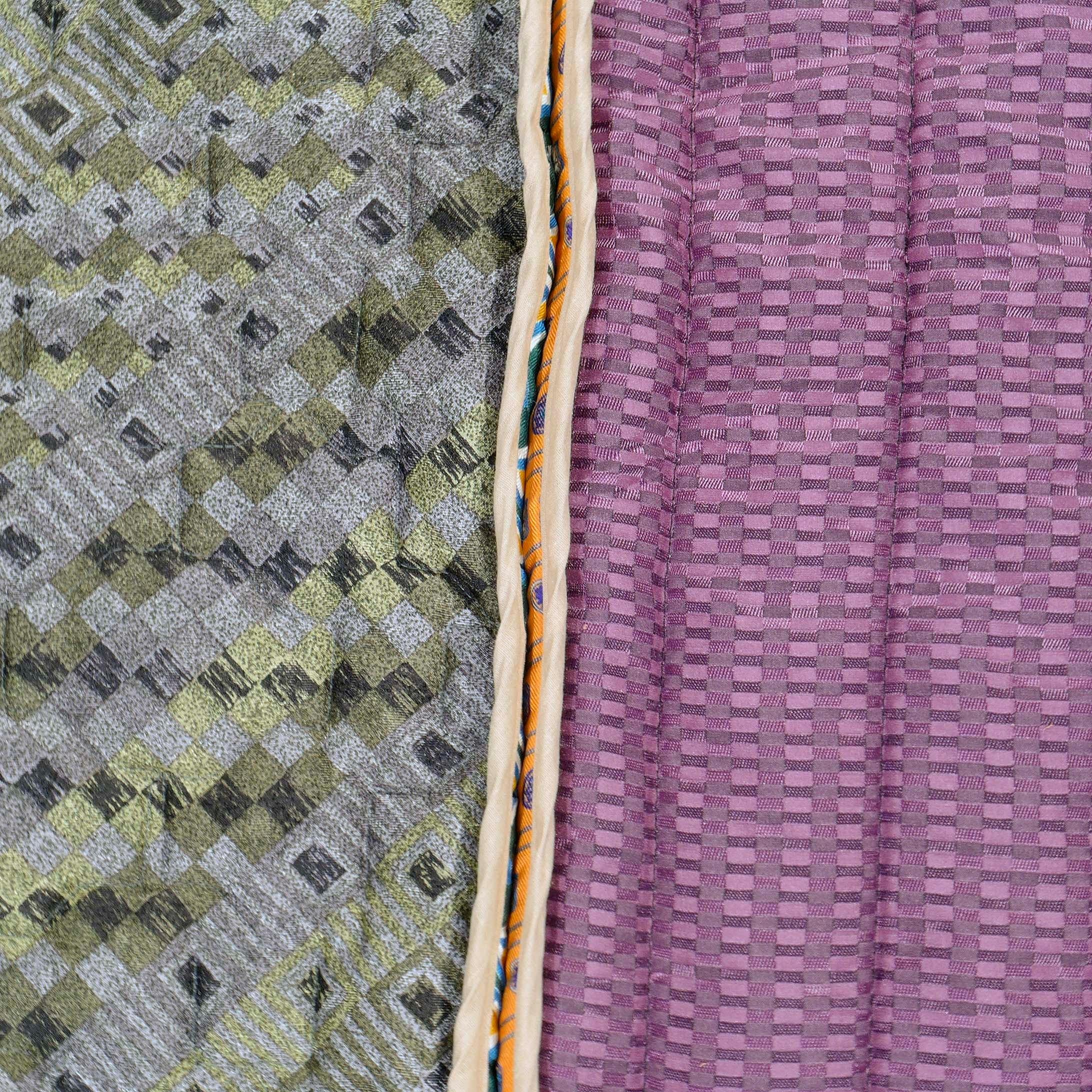 Contemporary Piet Hein Eek Vintage Italian Silk Quilt Blanket For Sale