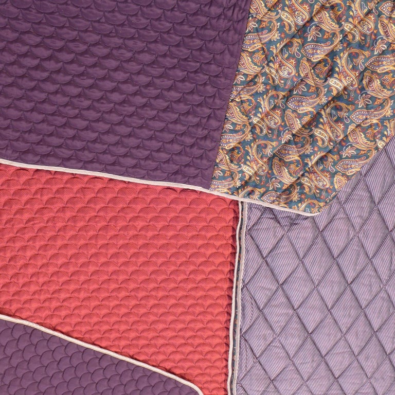 Piet Hein Eek Vintage Italian Silk Quilt Blanket For Sale at 1stDibs