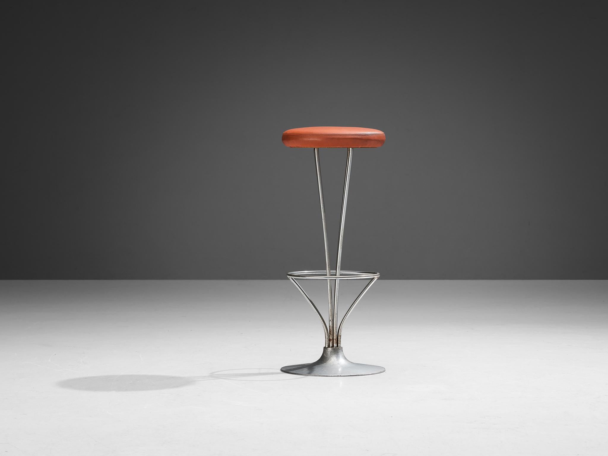 Late 20th Century Piet Hein for Fritz Hansen Barstool with Chrome
