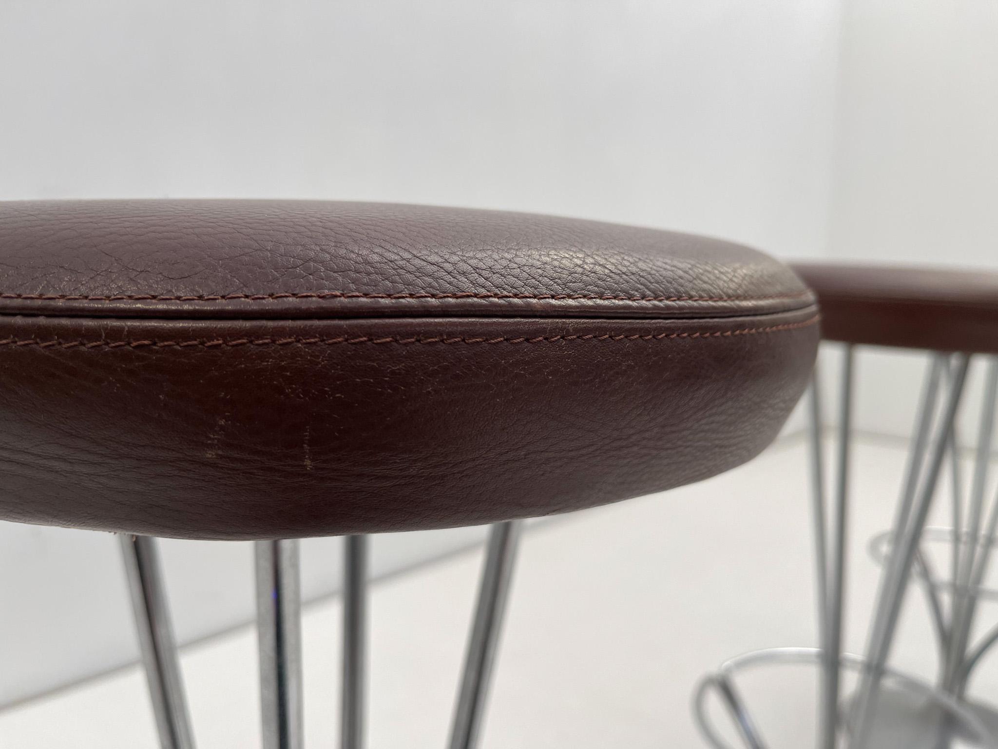 Late 20th Century Piet Hein for Fritz Hansen, set of three bar stools For Sale