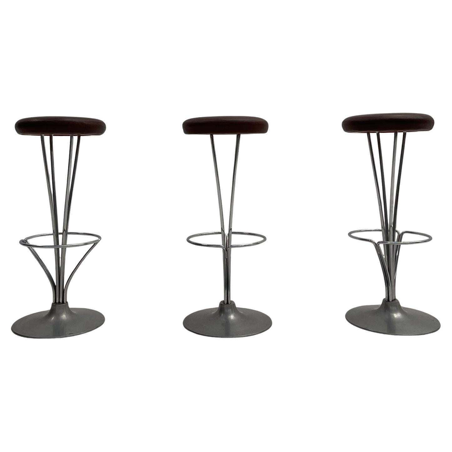 Piet Hein for Fritz Hansen, set of three bar stools For Sale