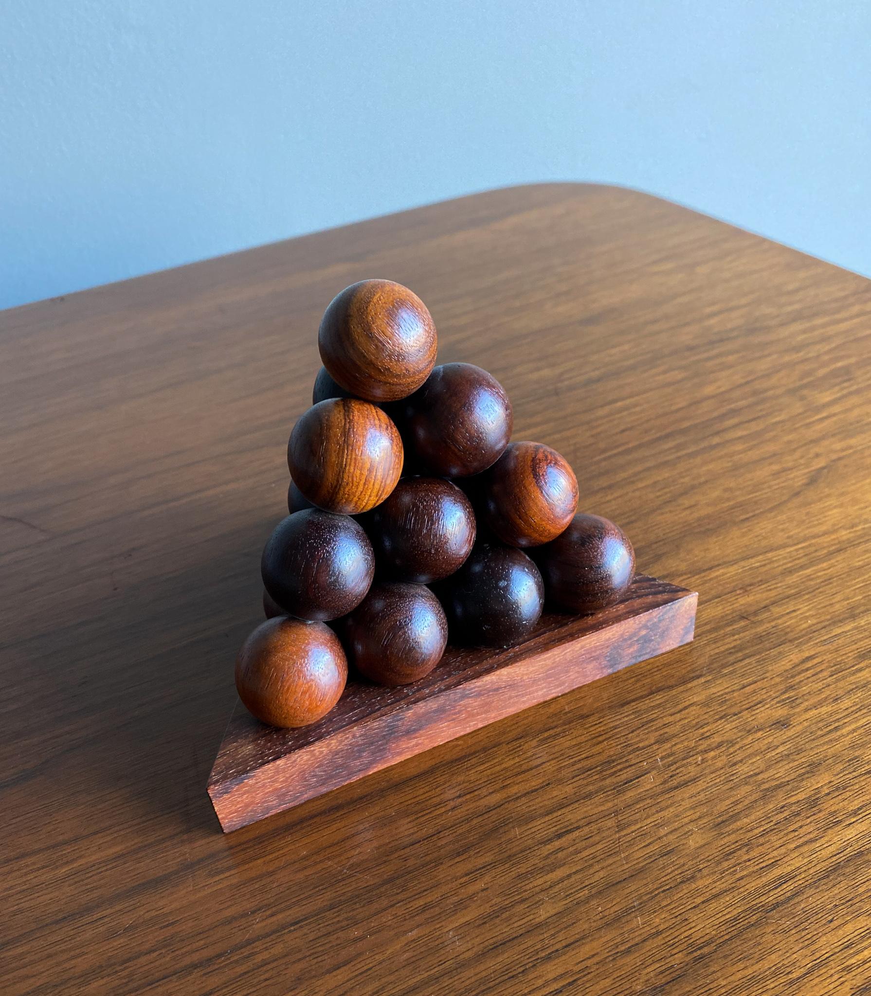 Piet Hein Rosewood 'Pyramystery' Sculptural Game for Skjode, Denmark, 1960s 5