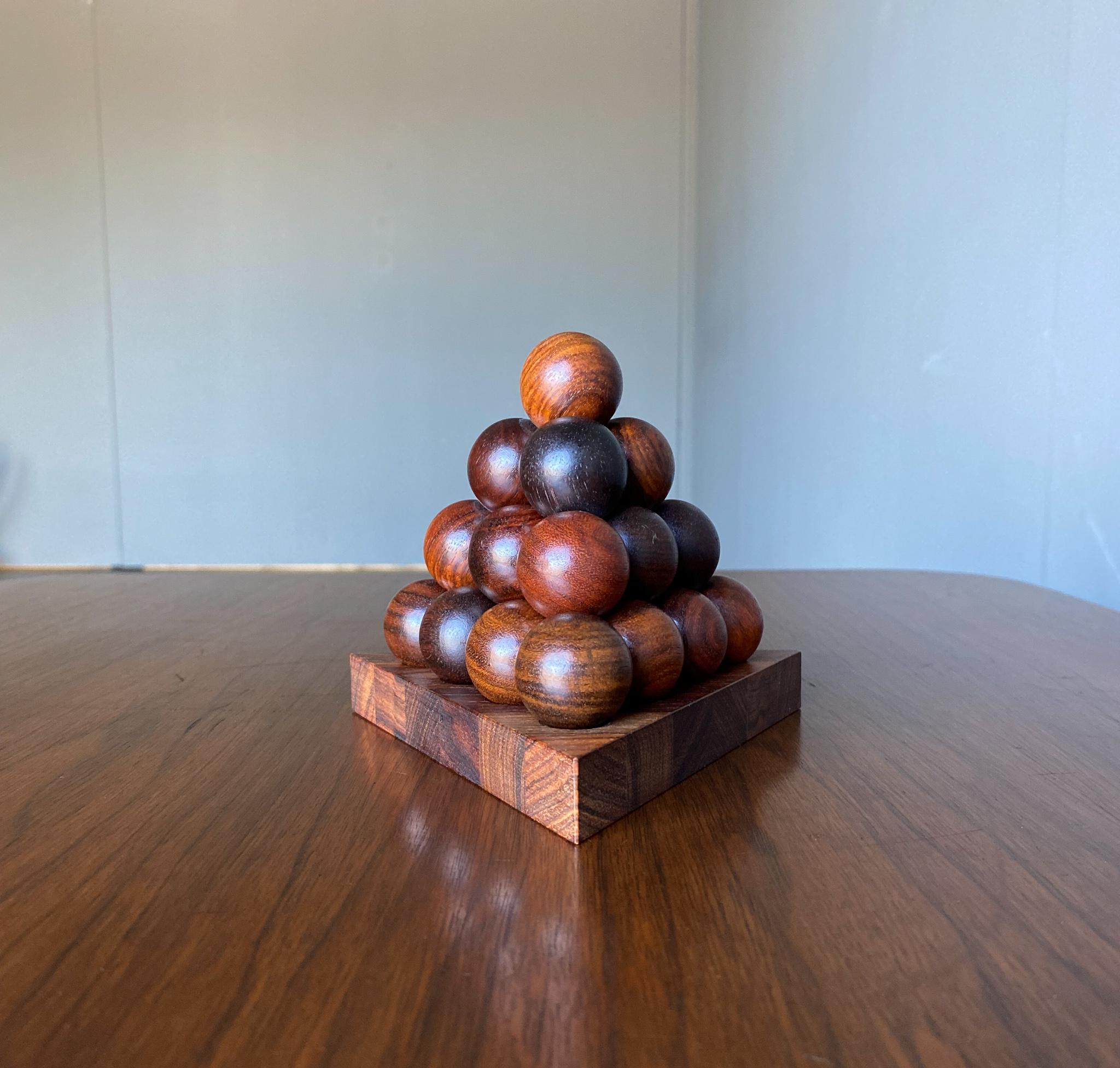 Piet Hein Rosewood 'Pyramystery' Sculptural Game for Skjode, Denmark, 1960s In Good Condition In San Juan Capistrano, CA