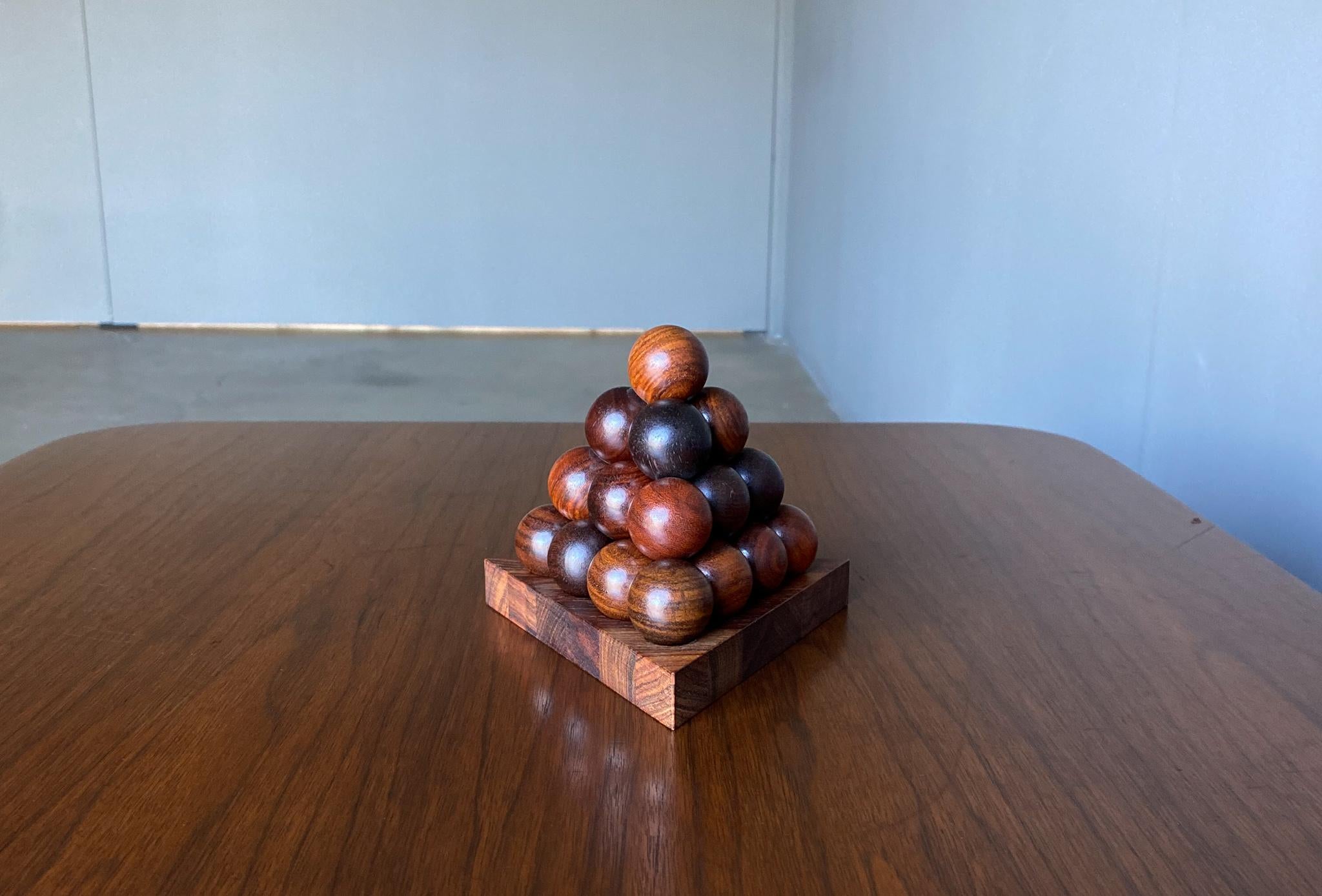 20th Century Piet Hein Rosewood 'Pyramystery' Sculptural Game for Skjode, Denmark, 1960s