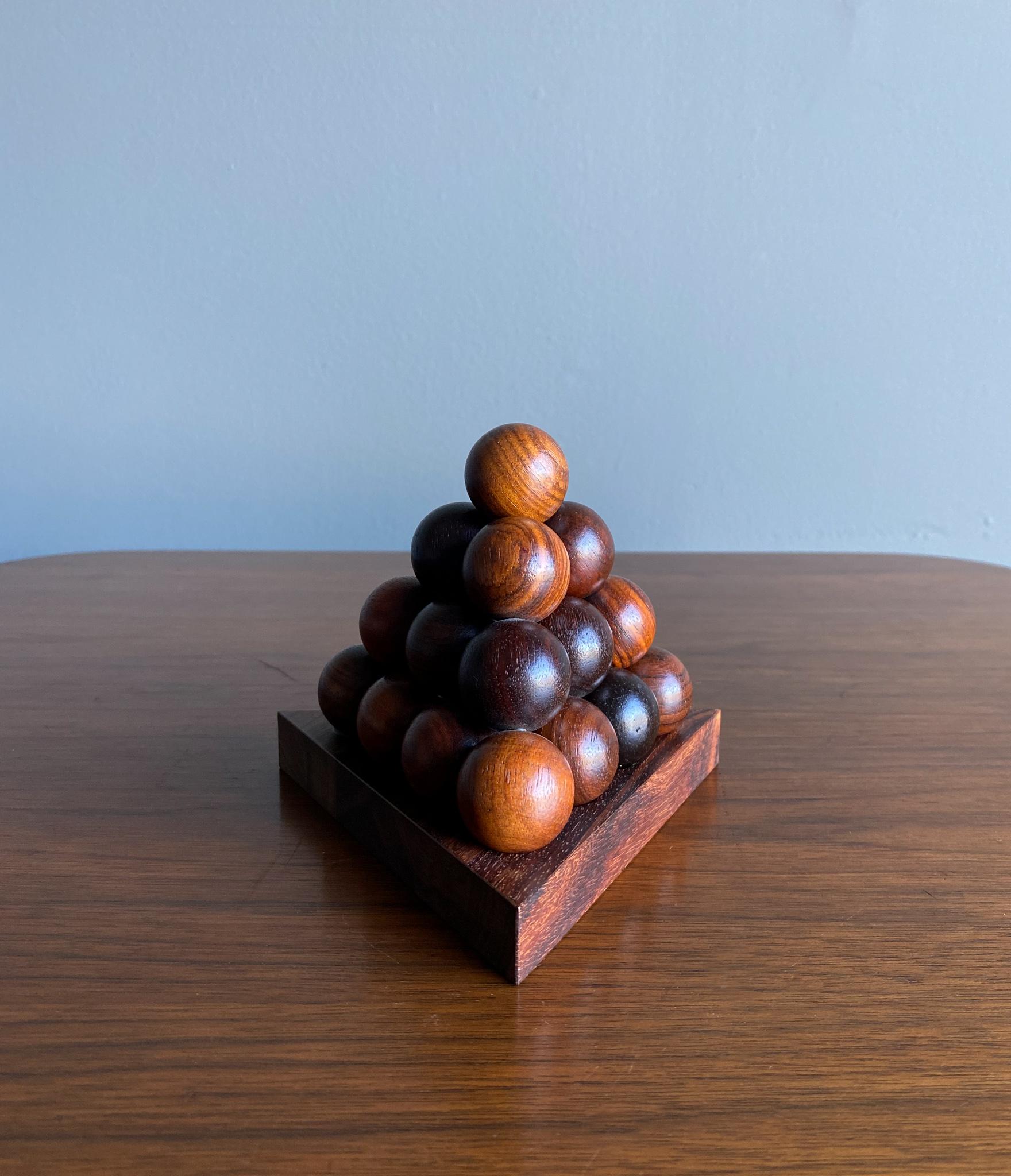 Piet Hein Rosewood 'Pyramystery' Sculptural Game for Skjode, Denmark, 1960s 2