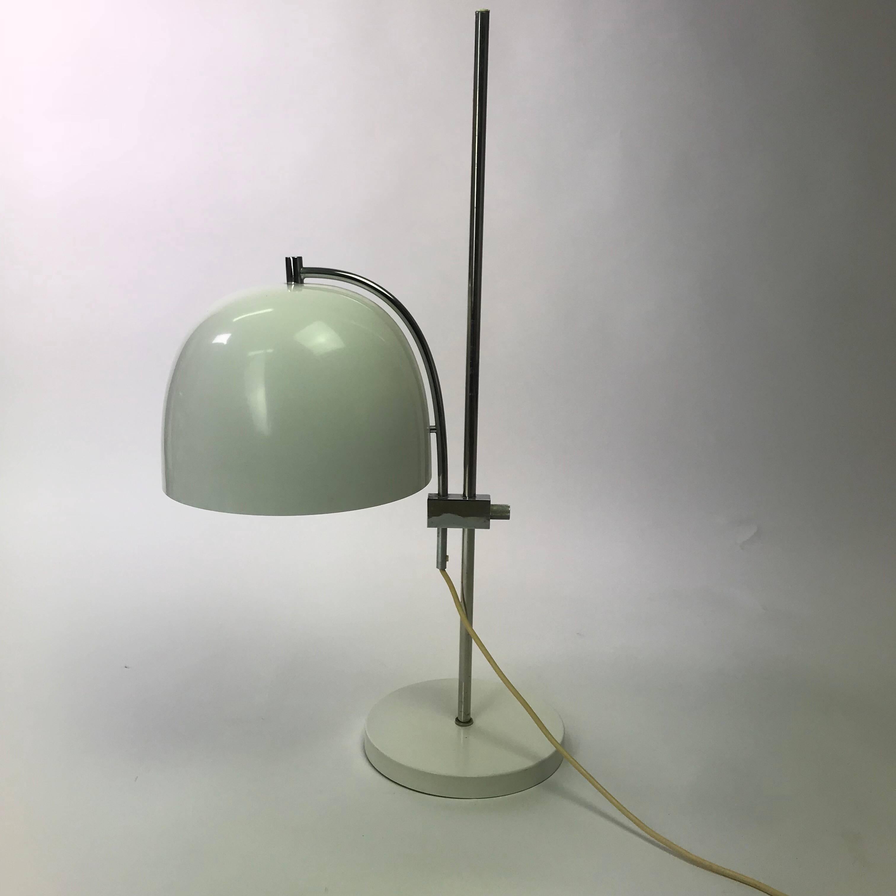 Scandinavian Modern Piet Hein Super Elipse Table Lamp Produced by Lyfa, Denmark, 1970s