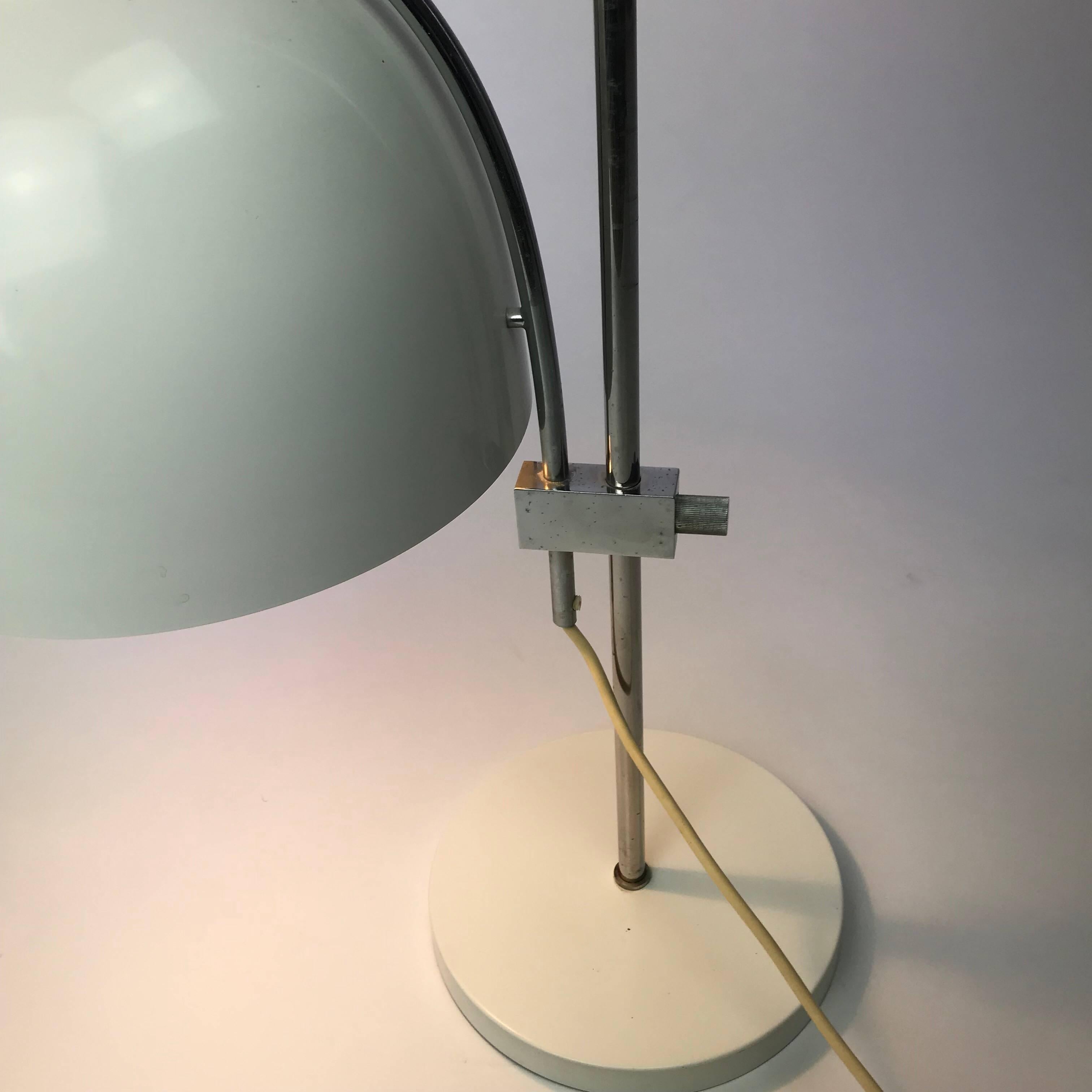 Chrome Piet Hein Super Elipse Table Lamp Produced by Lyfa, Denmark, 1970s