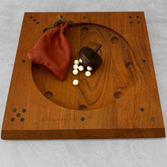 Piet Hein, teak board game table decoration, Skjøde Skjern, Denmark, 1960s