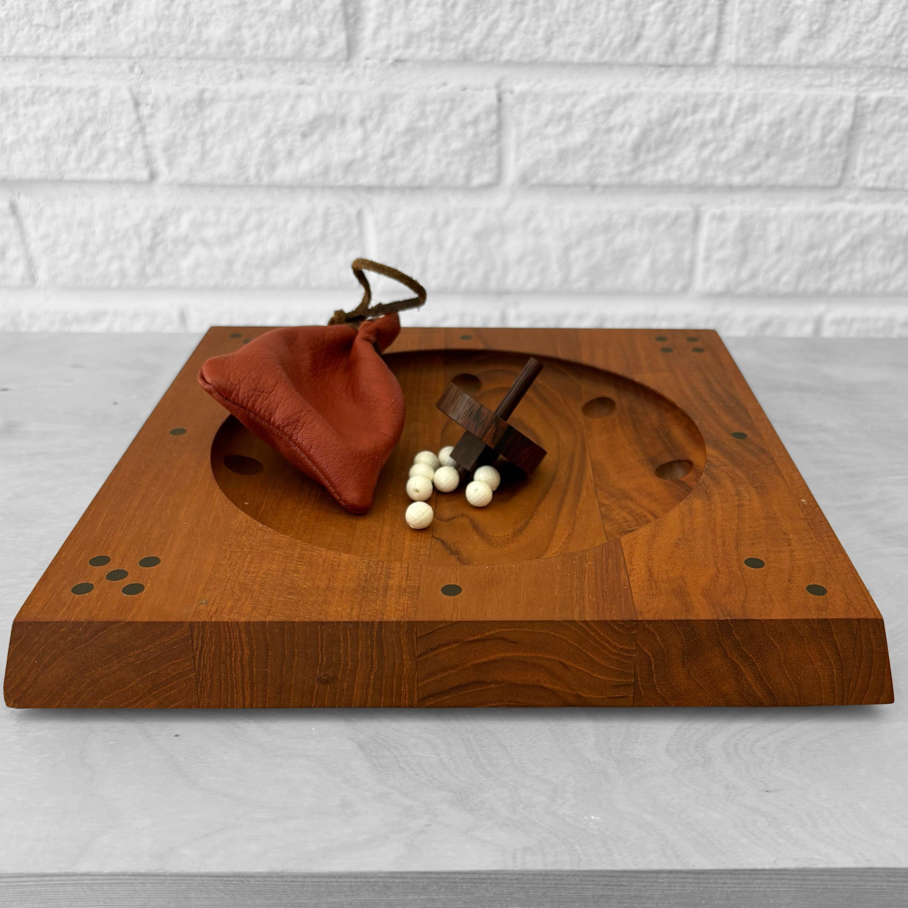 Scandinavo moderno Piet Hein, decorazione per tavolo da gioco in teak, Skjøde Skjern, Danimarca, anni '60 in vendita