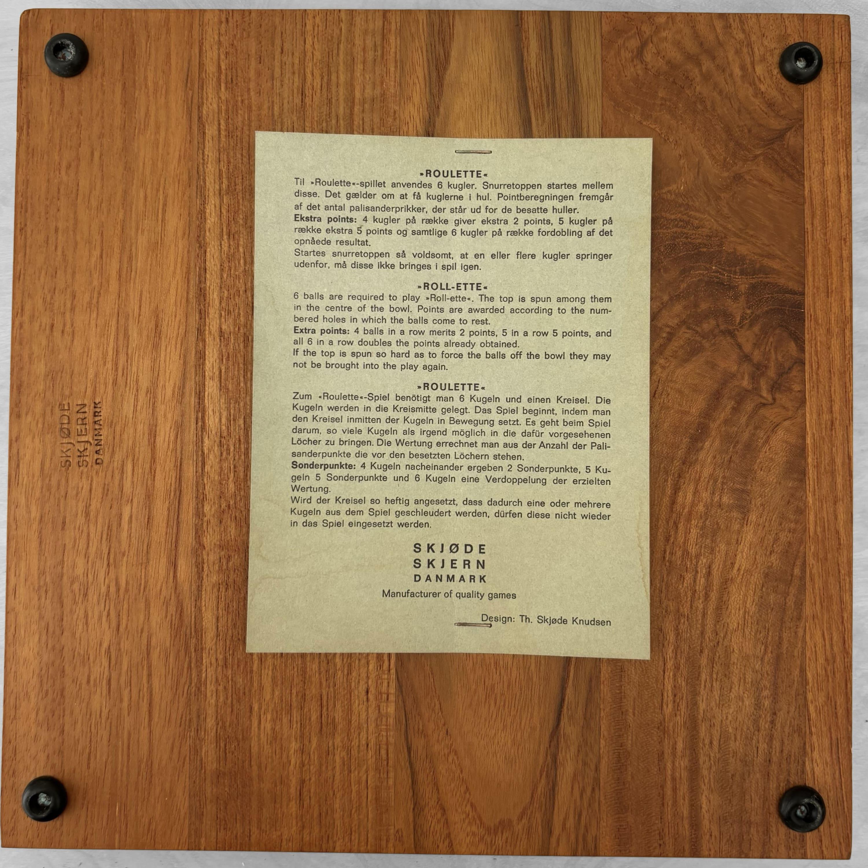 Teak Piet Hein, decorazione per tavolo da gioco in teak, Skjøde Skjern, Danimarca, anni '60 in vendita