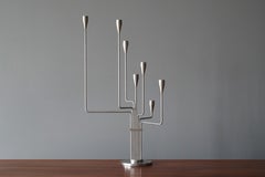Piet Hein, "Ursa Major" Adjustable Candelabrum, Brushed Steel, Denmark