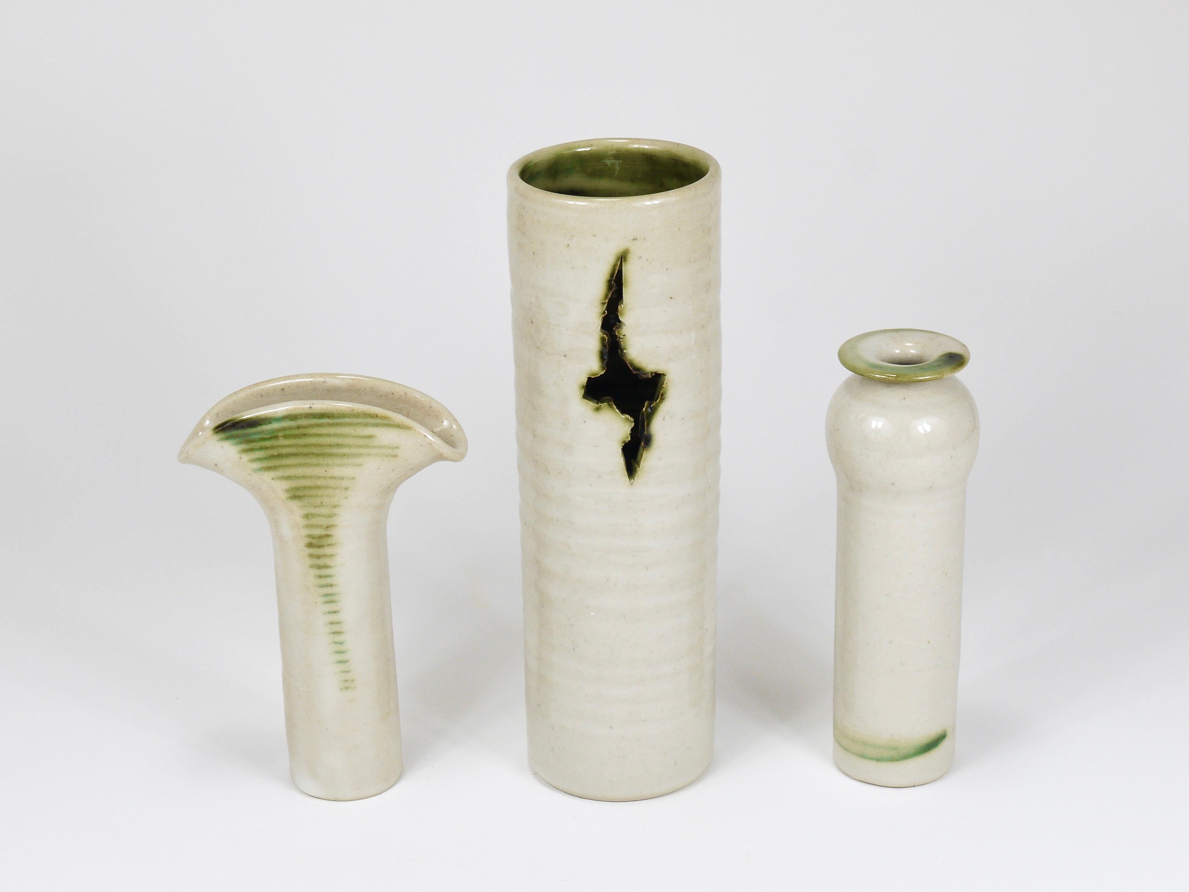 Piet Knepper 3 jarrones de cerámica Studio Pottery by Mobach, Países Bajos, Años 70 Holandés en venta