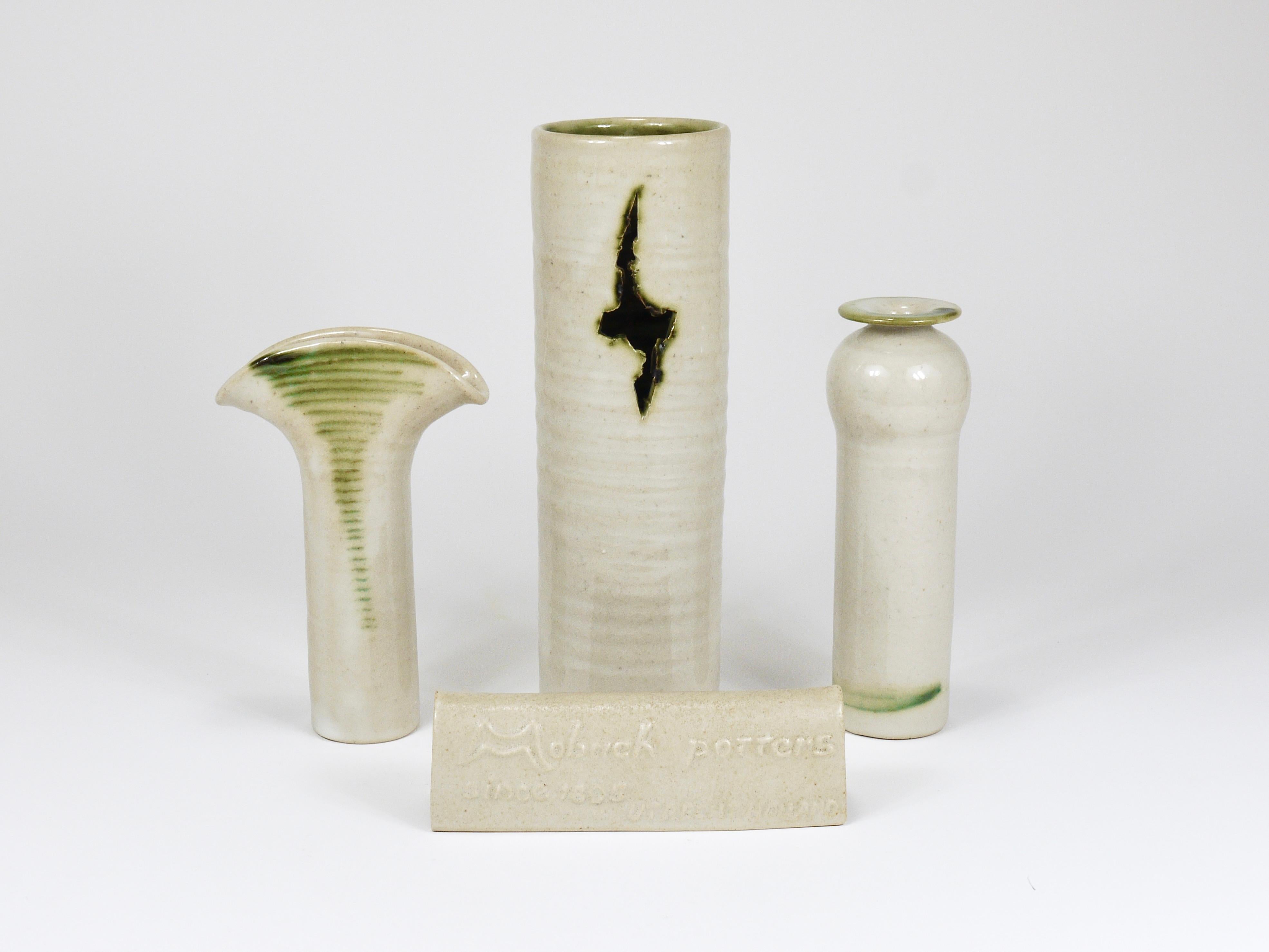 Piet Knepper 3 jarrones de cerámica Studio Pottery by Mobach, Países Bajos, Años 70 en Bueno estado para la venta en Vienna, AT