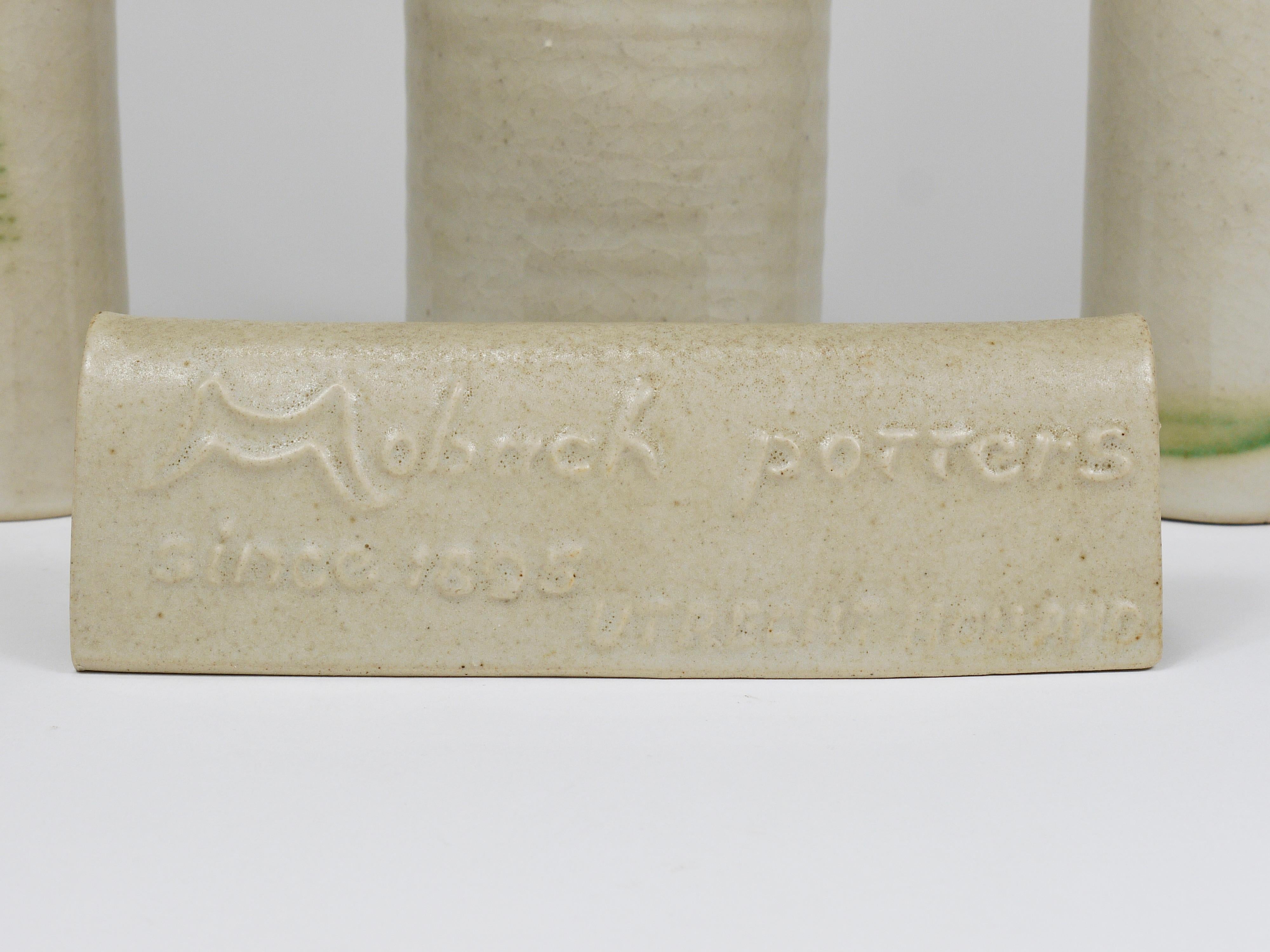 Piet Knepper 3 jarrones de cerámica Studio Pottery by Mobach, Países Bajos, Años 70 siglo XX en venta