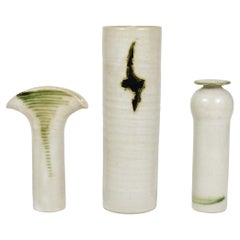 Piet Knepper 3 Art Pottery Ceramic Studio Vases by Mobach, Netherlands, 1970s