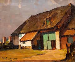 Dutch Landscape "Country Farmhouse" Piet Lippens (Belgian, 1890-1981)