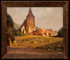 "Heuwiese vor einer Church's" Piet Lippens (Belgier, 1890-1981)