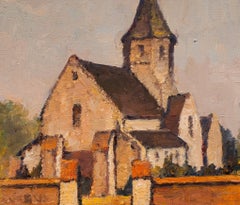 "The Church Village" Piet Lippens (Belgian, 1890-1981)