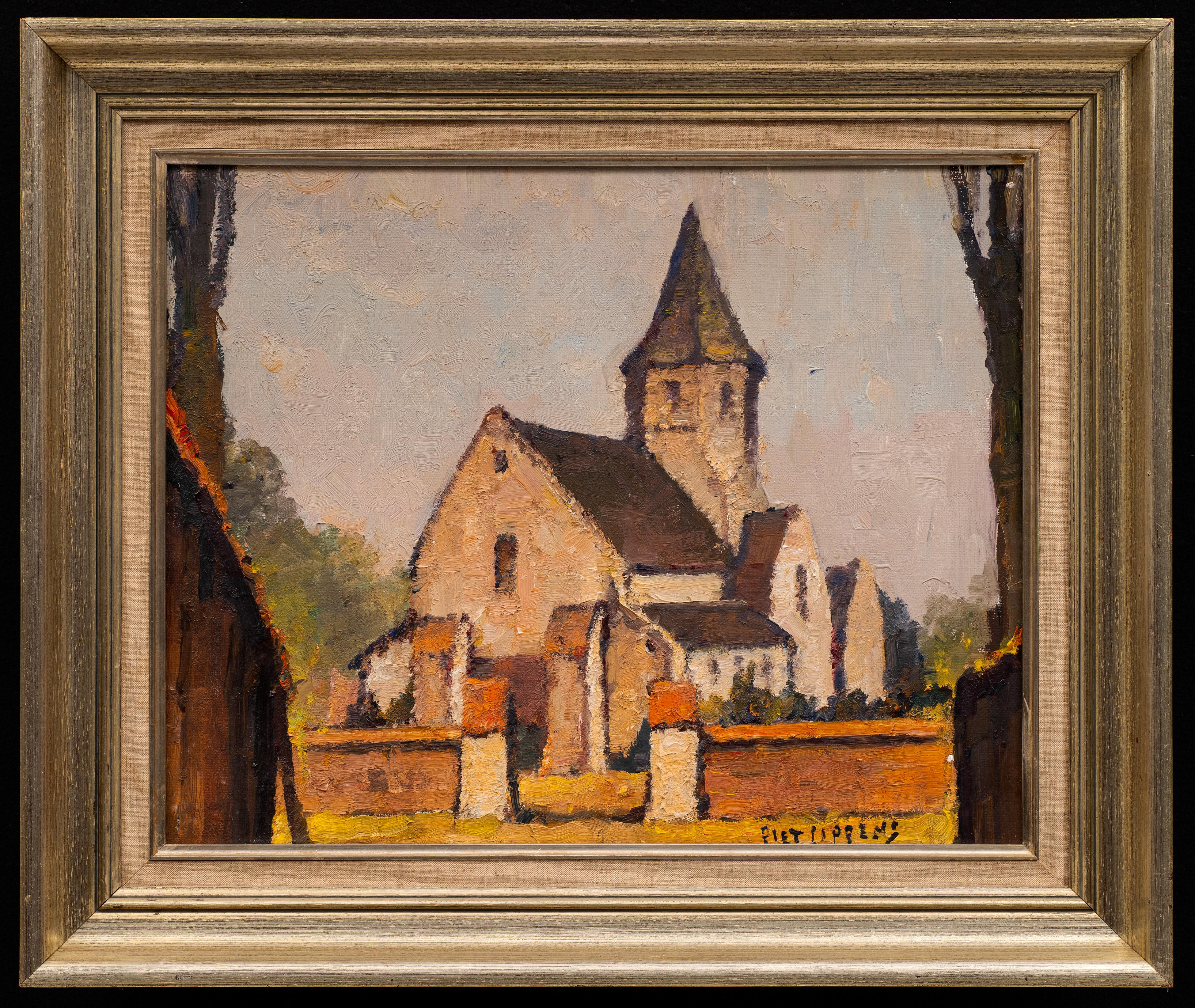 "The Village Church" 
Piet Lippens (Belgian, 1890-1981) 
Circa 1930s
Oil on canvas, signed lower left
19 x 15 (24 x 20 frame) inches

Piet Lippens was a Post Impressionist painter from Belgium, born in Gentbrugge in 1890 and died in Ghent in 1981.