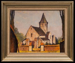 "The Church Village" Piet Lippens (Belgian, 1890-1981)