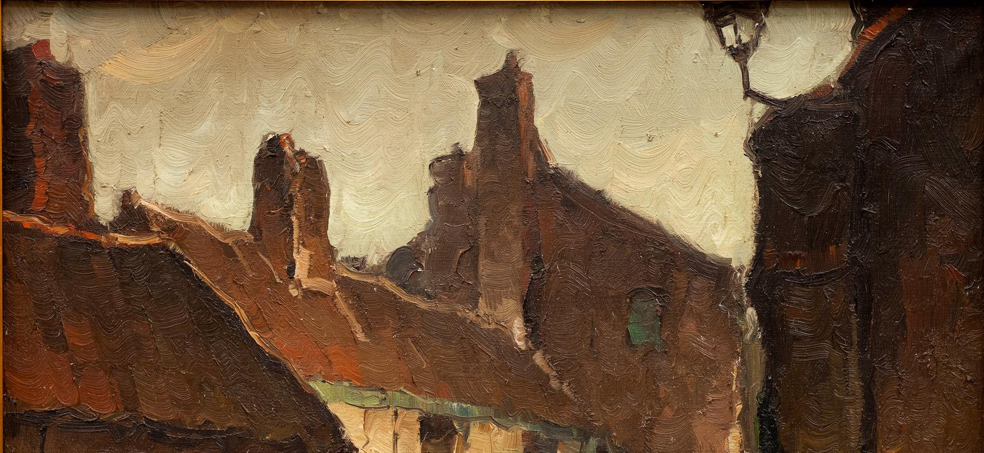 „View in Gent“ Piet Lippens (Belgisch, 1890-1981) ca. 1920er Jahre im Angebot 3