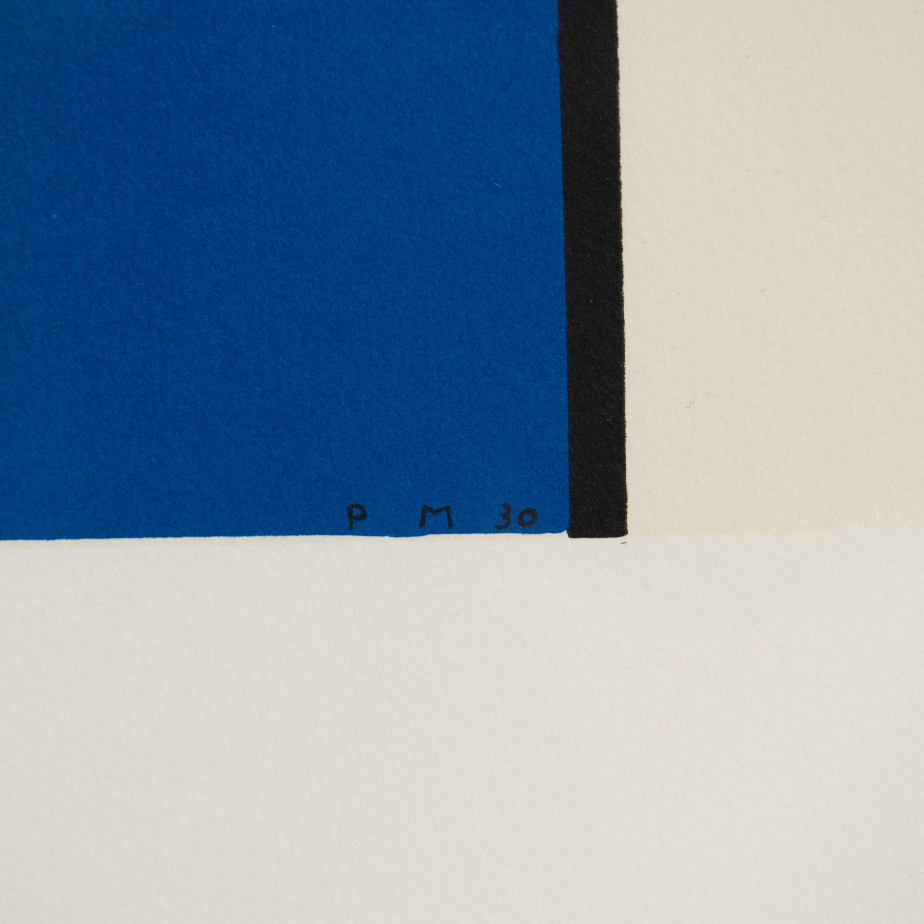 Piet Mondrian: Composizione C n°II in rosso, blu e giallo Litografia incorniciata in vendita 5
